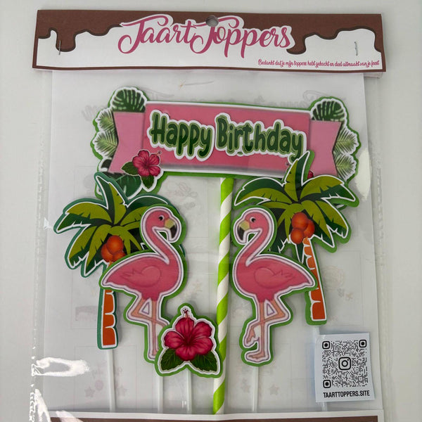 flamingo cake topper, tropical decoration, personalized flamingo topper, flamingo party, tropical cake, summer cake, topper for bakers