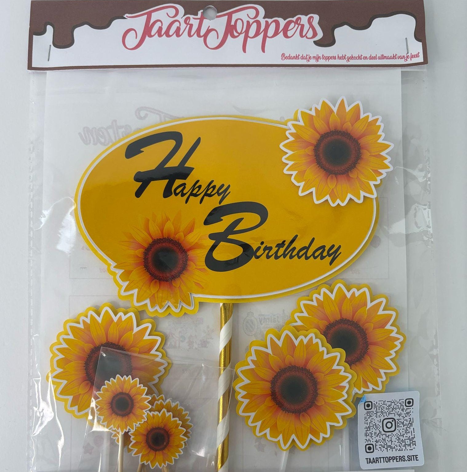 Sunflower cake topper, sunflower cupcake topper, customizable topper, flower cake decoration, sunflower birthday topper.