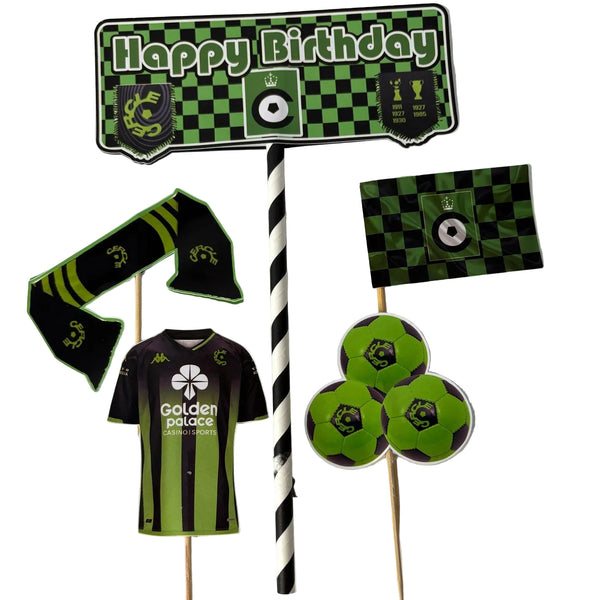 Cercle Football Club Cake Topper – 5 Pieces | 2-Tier Design